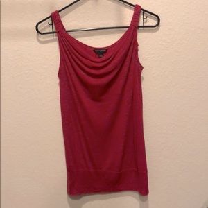 Red tank, banded bottom, size Small